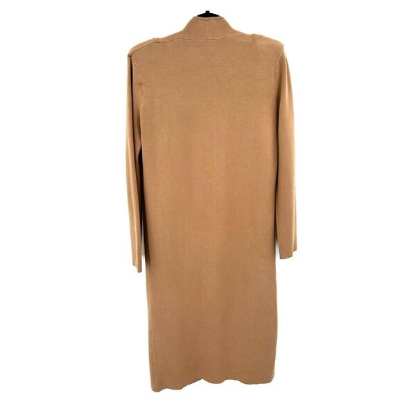 ARITZIA Babaton Camel Brown Long Duster Shoulder Pad Knit Cardigan Sweater XS - Picture 3 of 8